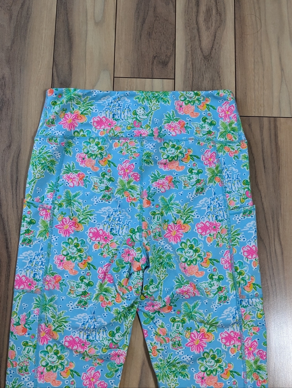 GUC! Lilly Pulitzer X Disney Weekender High Rise Legging Blue Ibiza Size L - Picture 15 of 16